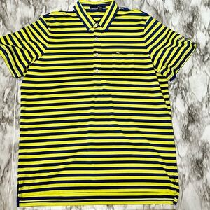 Ralph Lauren RLX Yellow and Blue Polo Shirt Las Vegas Golf Resort Wear Preppy